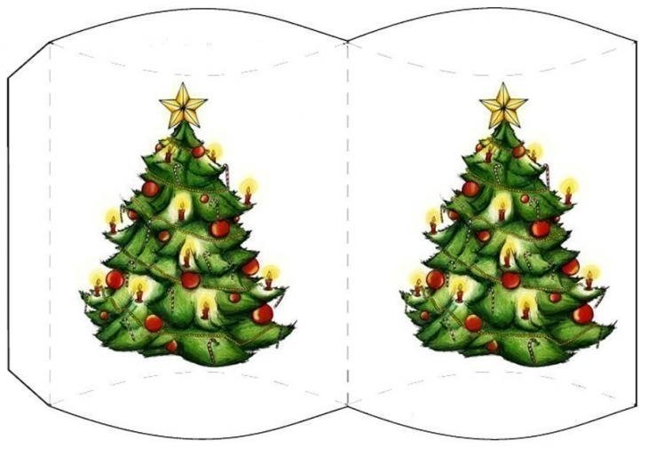Christmas Tree Gift Box Template