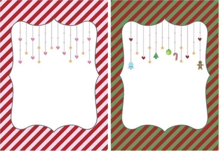 Fillable Christmas Party Invitation Cards