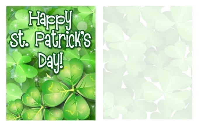 Shamrocks St. Patrick's Day Card Template