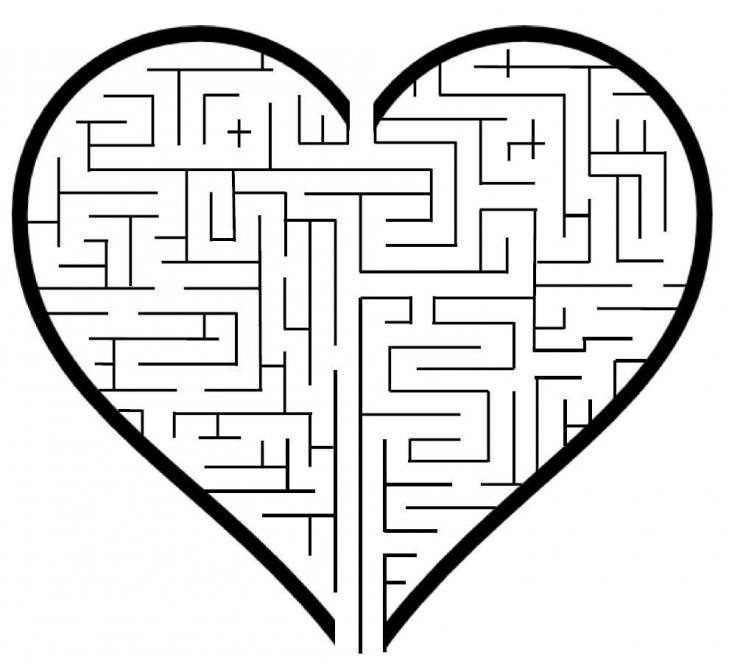Heart Maze Printable - Printable Word Searches